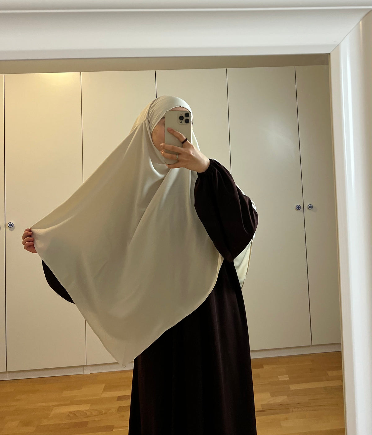 PREMIUM Khimar einlagig - vanilla