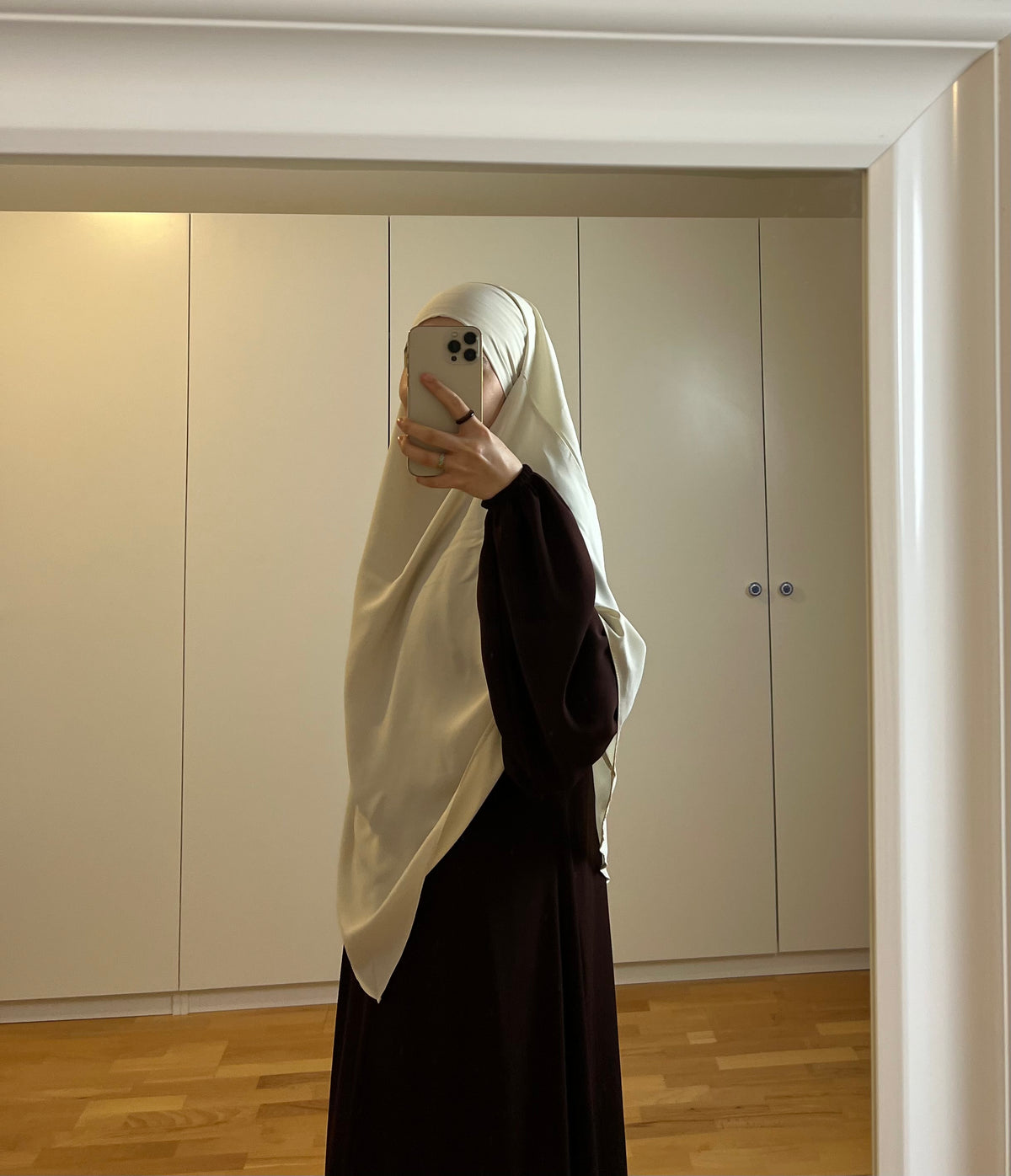 PREMIUM Khimar einlagig - vanilla