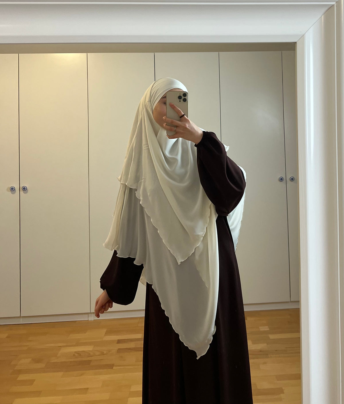 PREMIUM Khimar dreilagig - vanilla