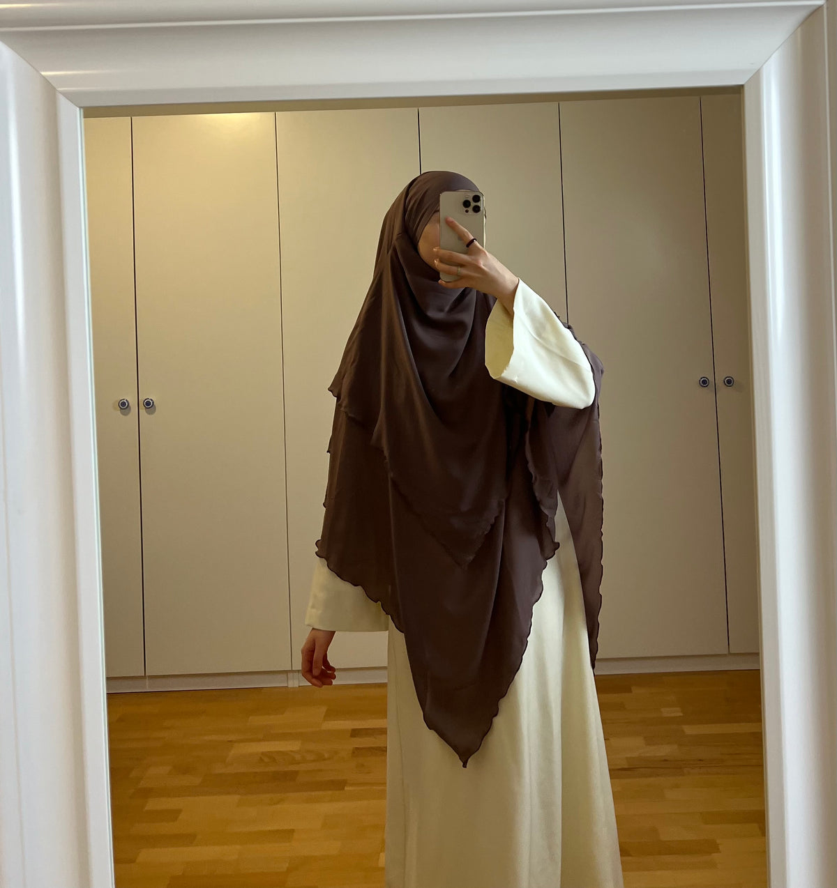 PREMIUM Khimar dreilagig - braun