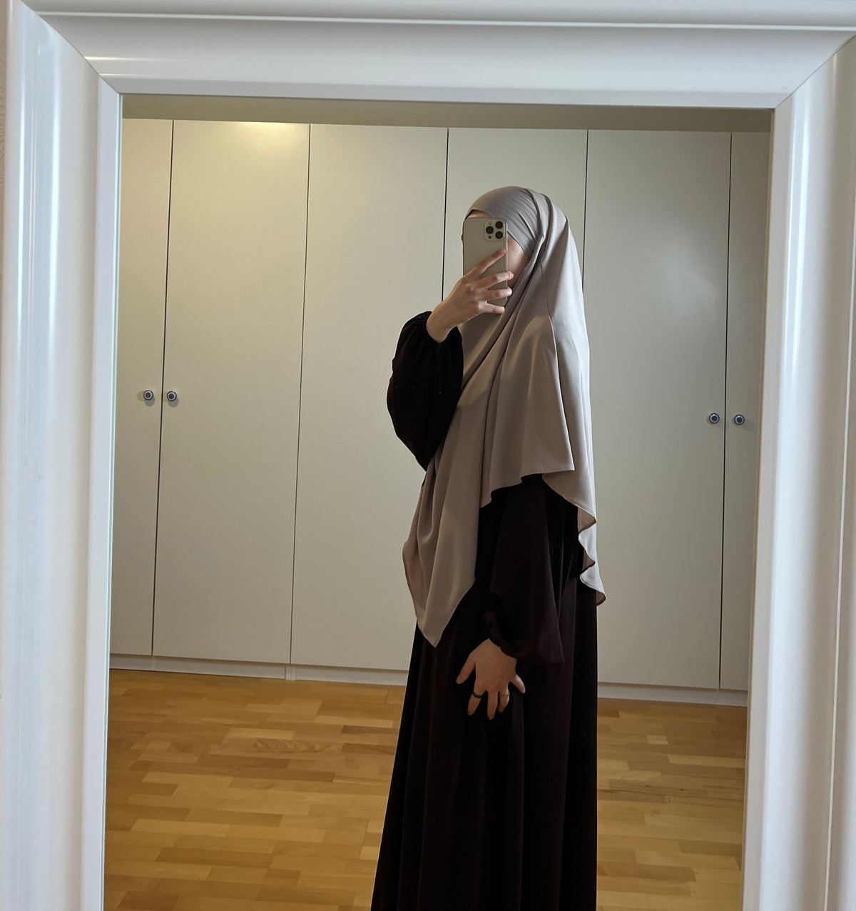 PREMIUM Khimar einlagig - taupe