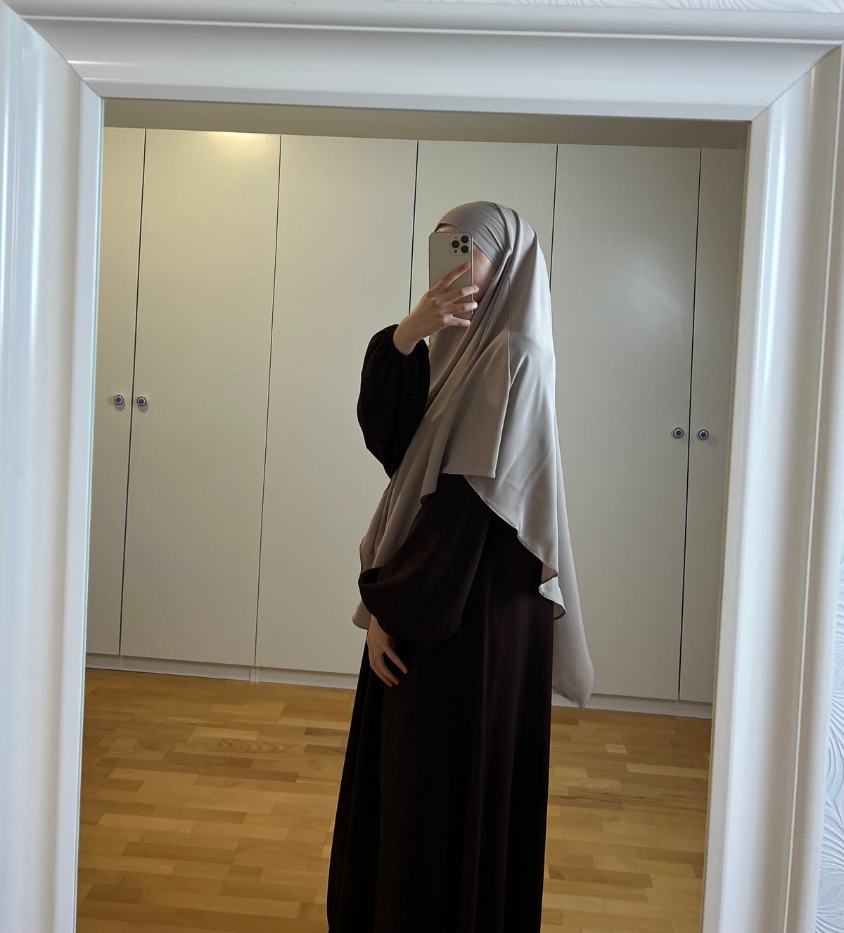 PREMIUM Khimar einlagig - taupe
