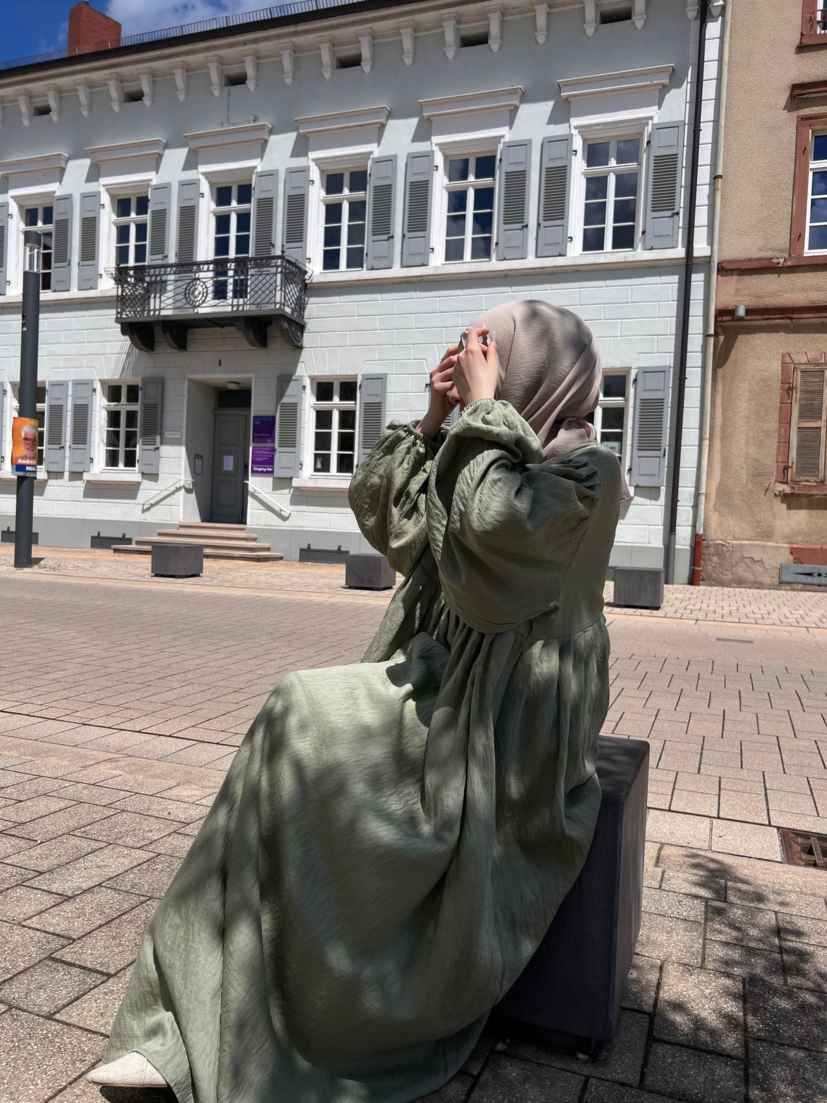DREAMY Leinenkleid - olive
