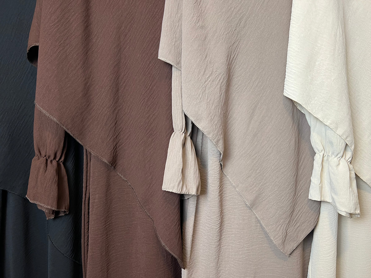 VELAYA Abaya & Khimar Set - taupe