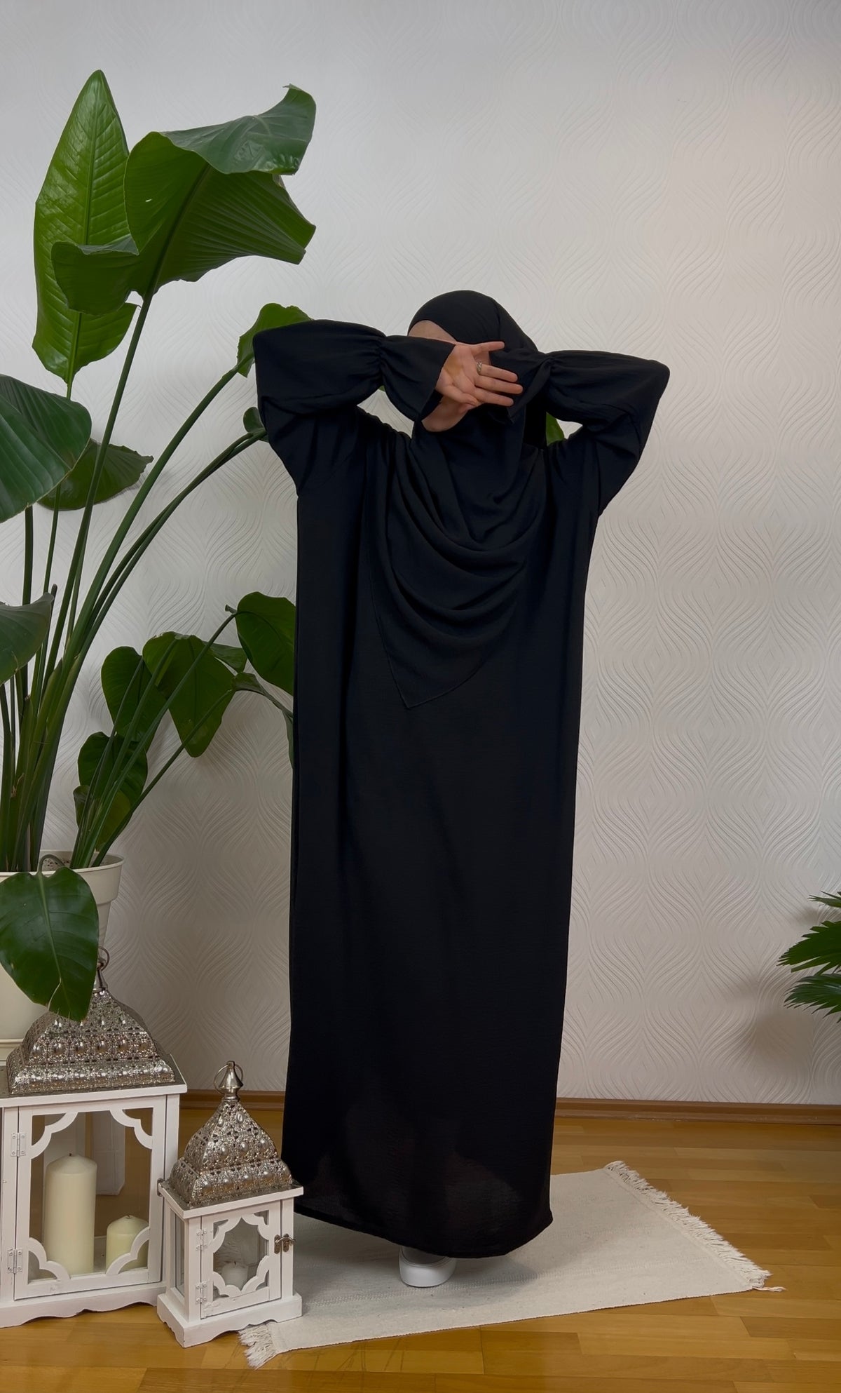 VELAYA Abaya & Khimar Set - schwarz