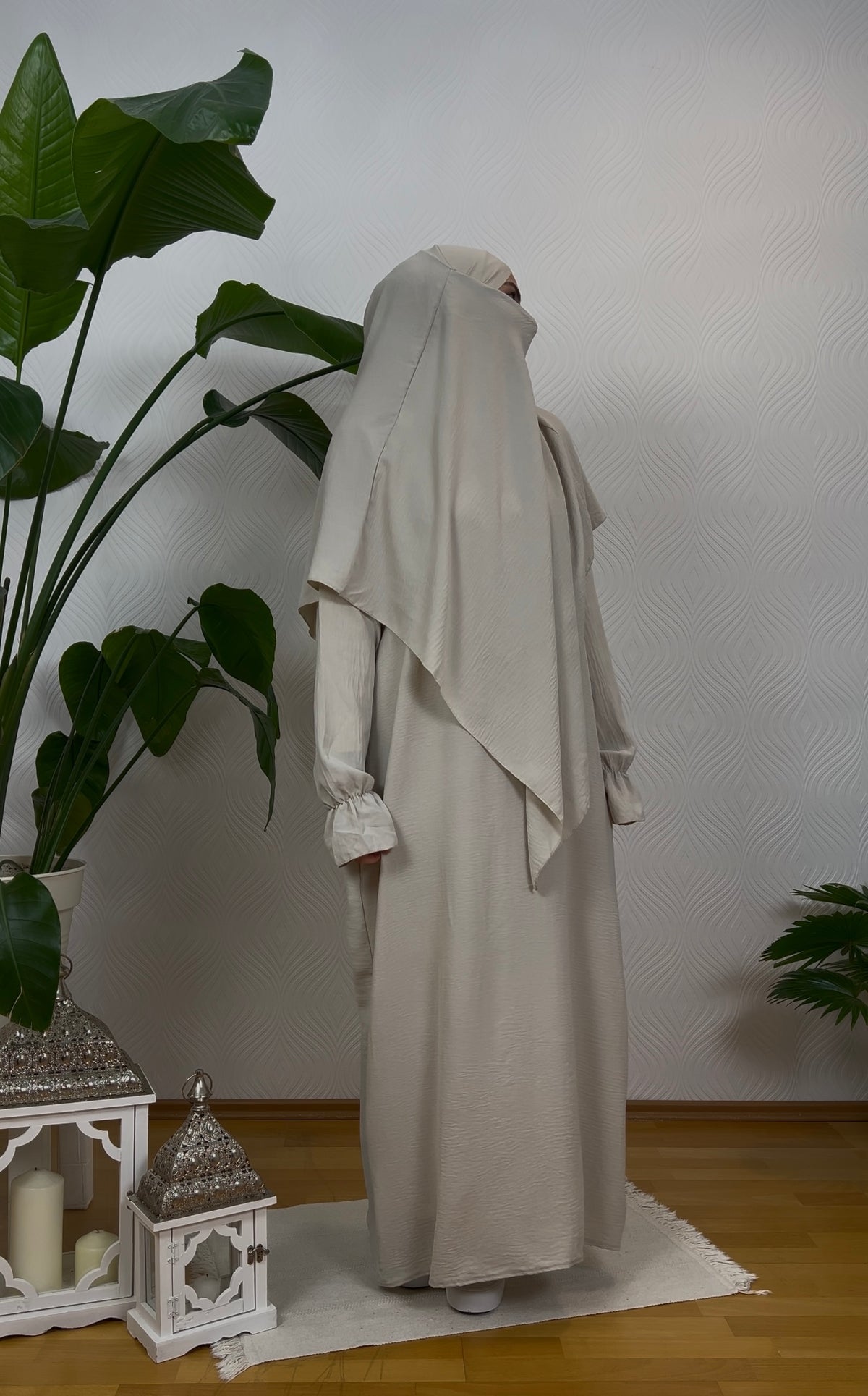 VELAYA Abaya & Khimar Set - beige