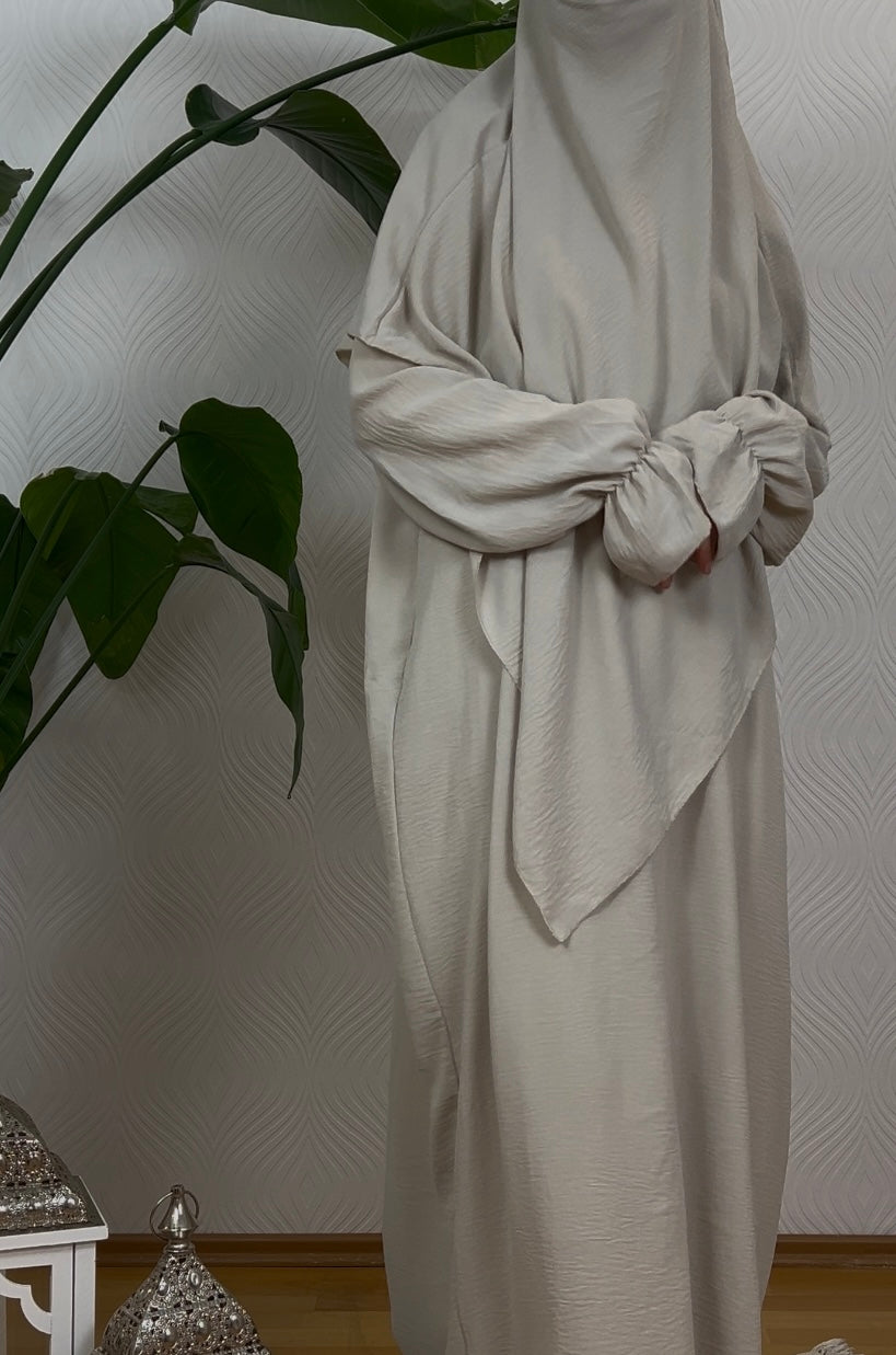 VELAYA Abaya & Khimar Set - beige