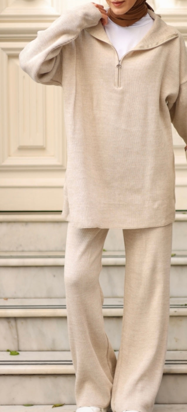 LAYA Strickzweiteiler - naturbeige