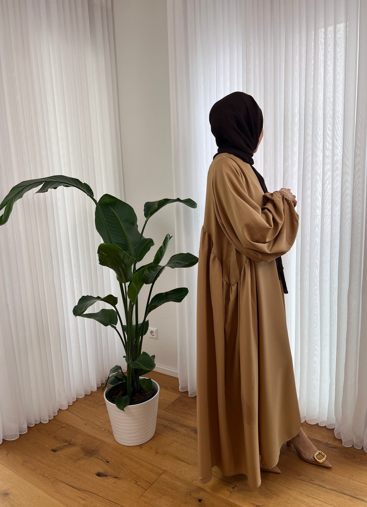 NISA Abaya - dunkelbeige