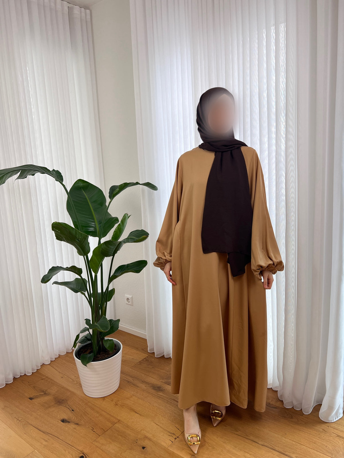 NISA Abaya - dunkelbeige