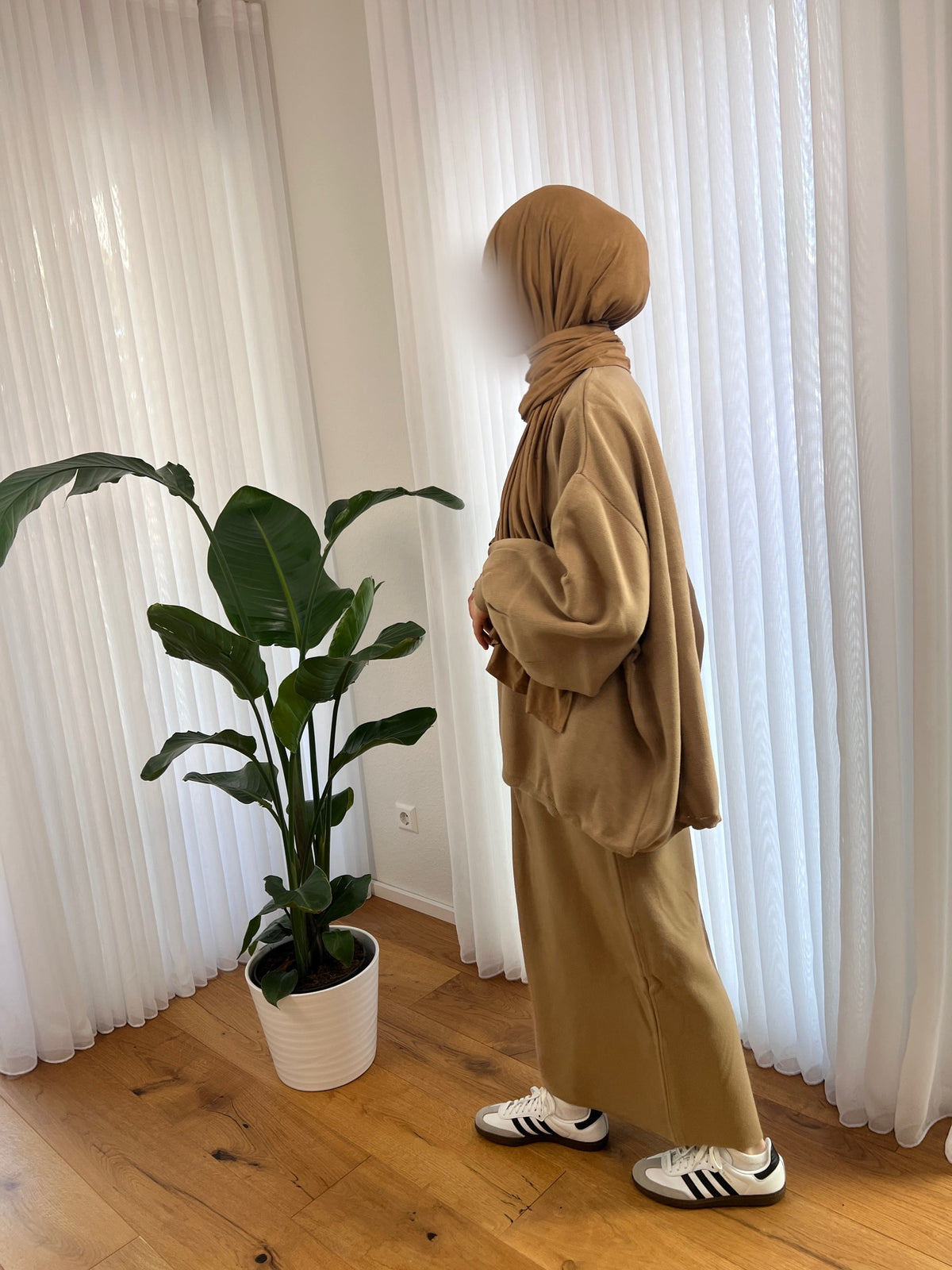 BELLA Strick Zweiteiler - camel